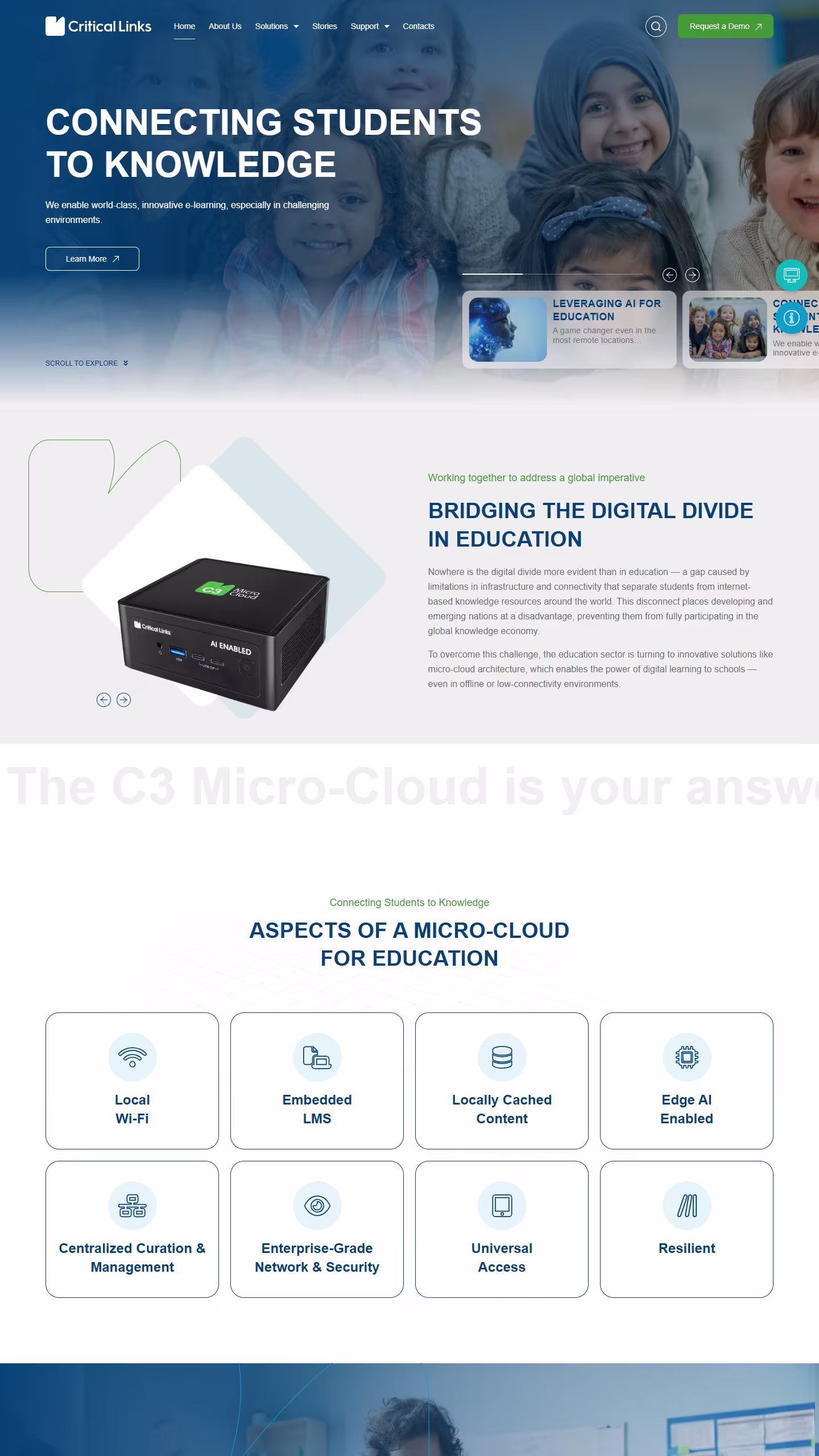 Critical Links website preview