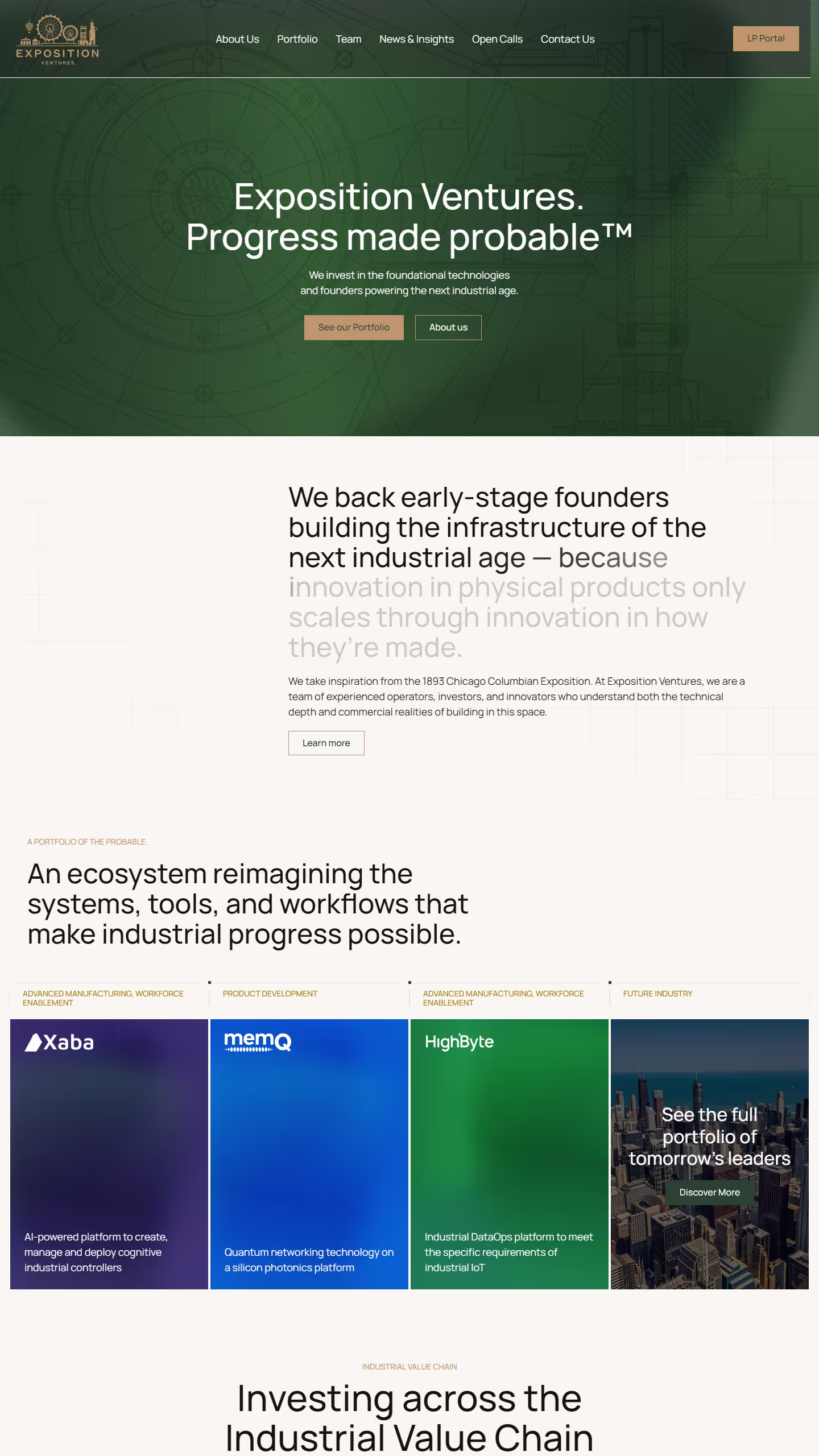 Exposition Ventures website preview