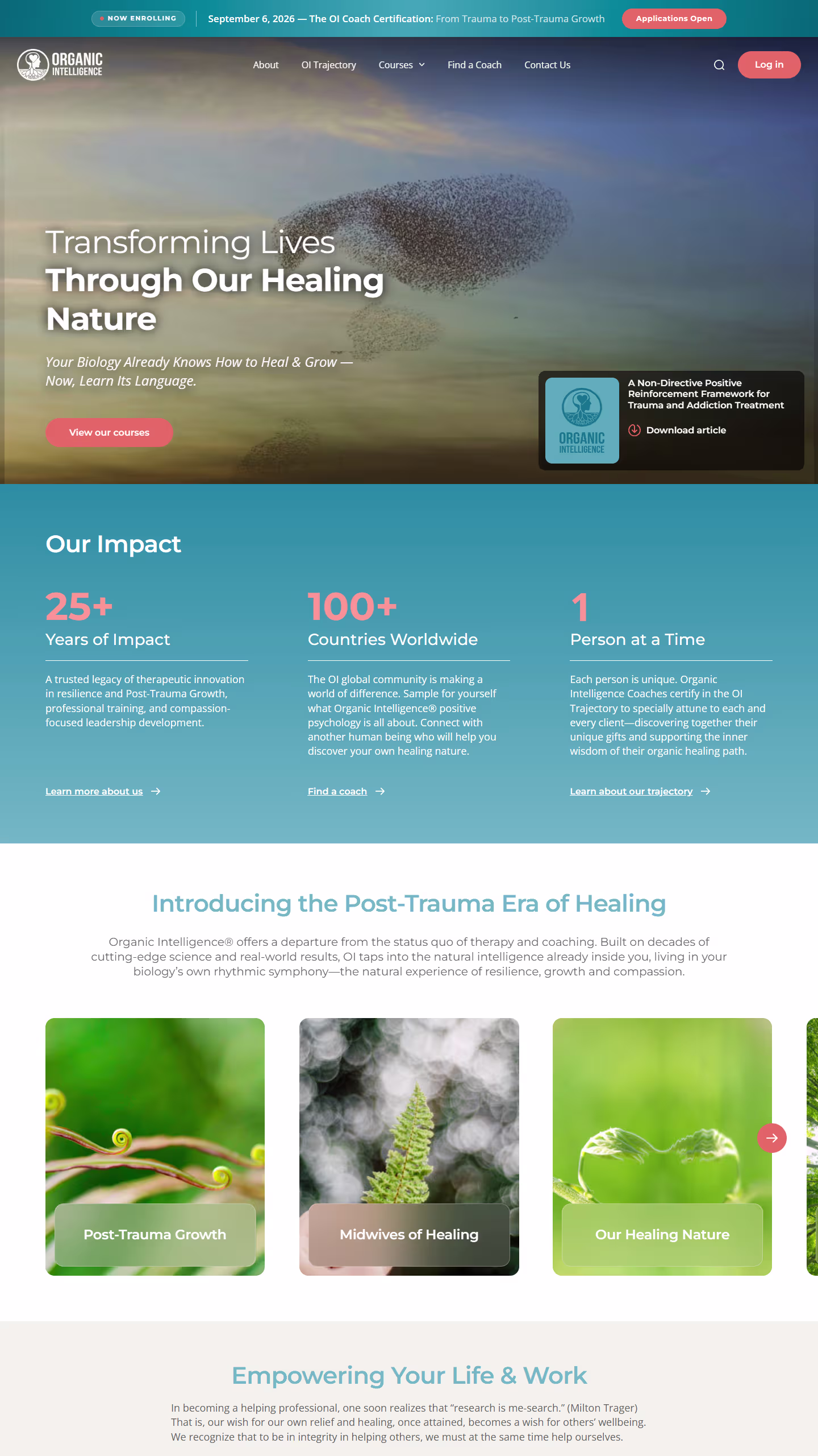 Organic Intelligence website preview