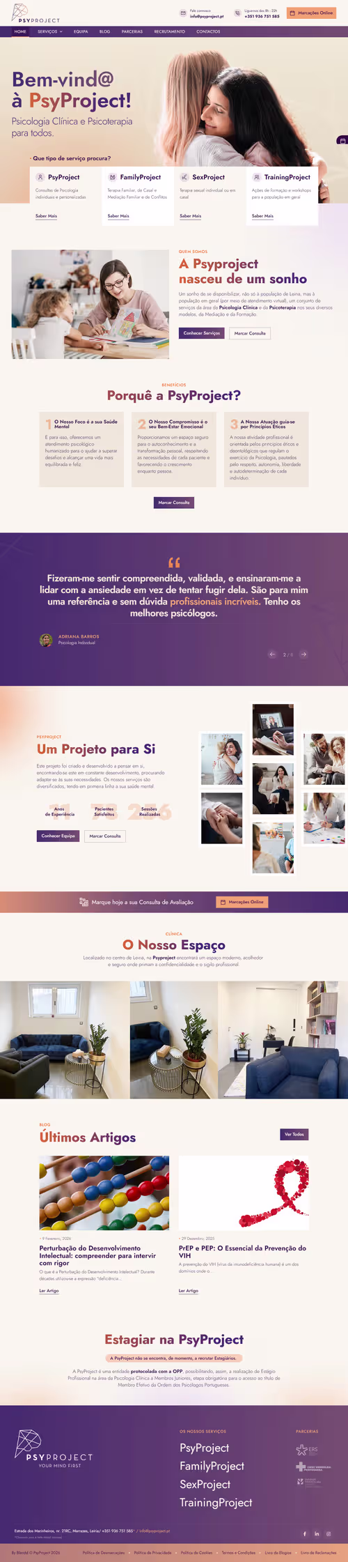 PsyProject website preview